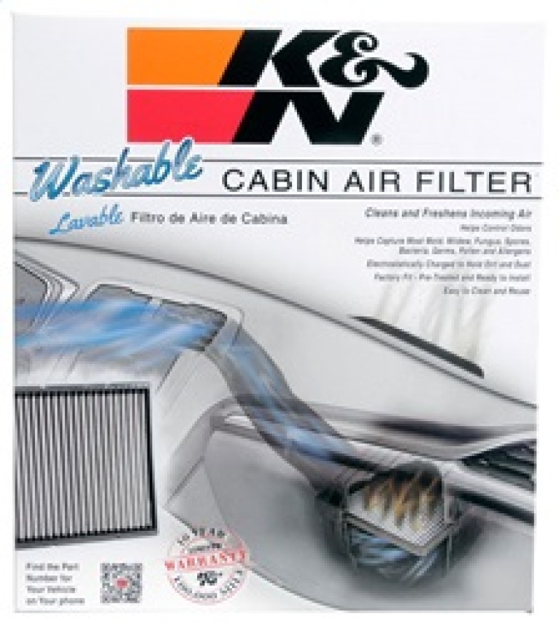 Acura TL Cabin Air Filter (2) - K&N Engineering - Washable/Reusable - `99-`03